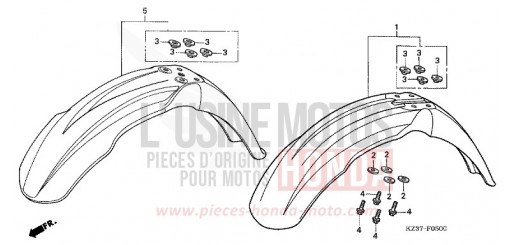 KOTFLUEGEL, VORNE CR250R3 de 2003